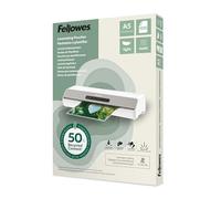 Fellowes Pochettes de plastification A5 - Pack de 100, Finition mate, Utilisation occasionnelle 75/80 microns, 50% de contenu recyclé - Plastification pour enseignants et bureaux