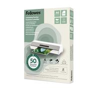 Fellowes Pochettes de plastification A6 - Pack de 100, Finition mate, Utilisation occasionnelle 75/80 microns, 50% de contenu recyclé - Plastification pour enseignants et bureaux
