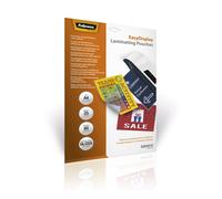 Fellowes Pochettes de plastification Admire A4 dos adhésif - Epaisseur : 80 microns par face - paquet de 25