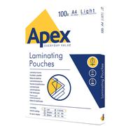 Fellowes Pochettes de plastification Apex Light A4 (216 x 303 mm) - 80 microns - Brillante - Boîte de 100