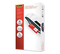 Fellowes Pochettes de plastification, thermiques, étiquette de bagage avec boucle de 2,5 po (H) x 10,8 cm (l), taille 5 mil, 50/paquet (52034)