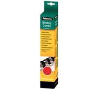 Fellowes - Polychlorure de vinyle (PVC) - 8 mm - 21 anneaux - A4 (210 x 297 mm) - 40 feuilles - rouge - 25 unités peigne de reliure en plastique pour les particuliers Rouge G