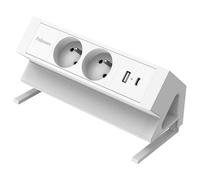 Fellowes Power Desk 2 - Coupe-circuit (montable sur pince) - connecteurs de sortie : 4 (2 x Type E, USB type A, USB-C) - 2 m cordon - blanc