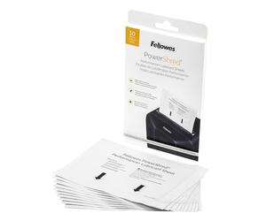 Fellowes Powershred Performance Lot de 10 feuilles lubrifiantes pour déchiqueteuse de papier avec lubrifiant à l'huile pour déchiqueteuses de papier à coupe croisée et micro-coupée, 15,2 x 21,6 x 0,08
