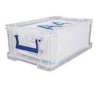 Fellowes Bankers Box Boîte De Rangement ProStore 10 L, 14 x 34 x 21.5 cm, Avec Couvercle Et Poignées, Empilable, Plastique Transparent Sans BPA