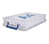Fellowes Bankers Box ProStore Boîte de rangement en plastique 5,5 l 5,5 l Dimensions extérieures (l x p x h) 395 x 253 x 90 mm Transparent