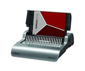 Fellowes Quasar-E 500 Perforelieur électrique avec anneaux plastique Gris anthracite/Gris clair