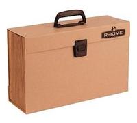 Fellowes r-kive trieur mallette accordéon 21 compartiments structure carton poignée de transport fermoir plastique kraft G