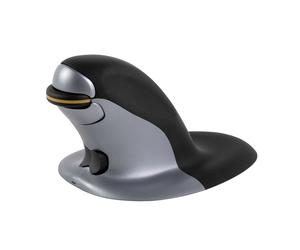 Fellowes Souris ergonomique verticale ambidextre Penguin sans fil taille Large - Noir / Argent