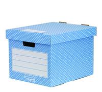 Fellowes Style Lot de 4 Boîtes de rangement Bleu/Blanc