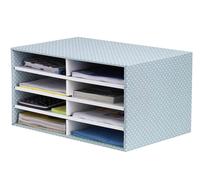 Fellowes Style Trieur Carton 100% Recyclé Empilable 8 Compartiments Vert/Blanc