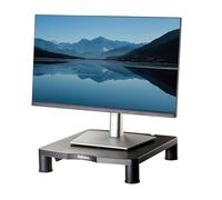 Fellowes Support d’écran Everyday - Noir - Réglable en Hauteur (3 Niveaux) - Ergonomique, avec Gestion des câbles - pour PC, iMac, Ordinateur Portable - Charge Max 27 kg