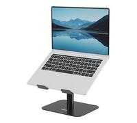 Fellowes Support PC portable Alumia aluminium, réglable en hauteur et inclinable, noir, jusqu'à 15"