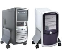 Fellowes Support pour unité centrale graphite avec 4 roulettes en acier