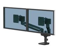 Fellowes Tallo - Kit de montage (double bras articulé) - pour moniteur - compact - RAL 9017, noir - Taille d'écran : jusqu'à 40 pouces - montrable sur bureau G