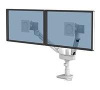 Fellowes Tallo - Kit de montage (plaque VESA à libération rapide, pince-étau, base de passe-câble, montage sur perche) - pour 2 écrans LCD - compact, top mount - blanc - Taille d'écran : jusqu'à 40 po