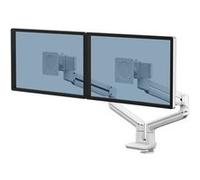 Fellowes Tallo - Kit de montage (plaque VESA à libération rapide, pince-étau, base de passe-câble, montage sur perche) - pour 2 écrans LCD - top mount - blanc - Taille d'écran : jusqu'à 40 pouces - mo