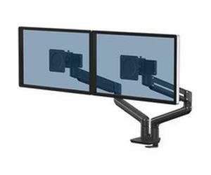 Fellowes Tallo - Kit de montage (plaque VESA à libération rapide, pince-étau, base de passe-câble, montage sur perche) - pour 2 écrans LCD - top mount - noir - Taille d'écran : jusqu'à 40 pouces - mon