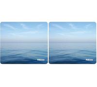 Fellowes Tapis de Souris recy ase en Caoutchouc antidérapante - Facile à Nettoyer - Fabriqué à partir de matériaux recyclés - Compatible Souris Optique et Laser - 228 x 203 x 2 mm - Océan Bleu