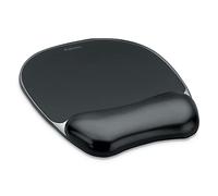 Fellowes Tapis de Souris Repose Poignet Crystal Gel, Tapis de Souris Ergonomique, en Gel Transparent Noir