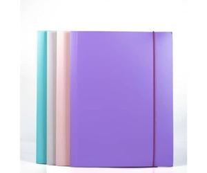 Fellowes ViceVersa Lot de 4 chemises à rabat de couleur assortie, réversible, avec élastique supplémentaire