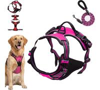 Fellstern Harnais anti-traction, réglable, doux, avec design Step-In, respirant et rembourré, pour la marche détendue, contrôle anti-traction, pour chiens (fuchsia, taille S)