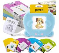Felly 224 Mots Cartes Flash Parlantes Espagnol, Jeux éducatifs 1 2 3 4 5 6 Ans, Jouet Enfant Jouets d'apprentissage avec Cartes 112 Feuilles, Jouet Montessori Anniversaire Fille Garcon