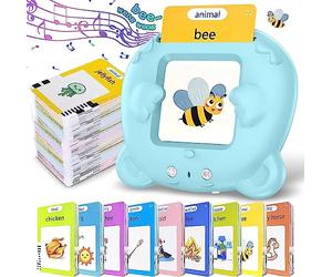 Felly Cartes Flash Parlantes Anglais, Jeux éducatifs 1 2 3 4 5 6 Ans, Jouet Enfant Jouets d'apprentissage avec Cartes 112 Feuilles de 224 Mots, Jouet Montessori Anniversaire Fille Garcon