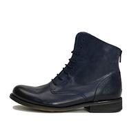 Felmini - Chaussures Femme - Tomber en amour avec BEJA 1072 - Bottines à fermeture éclair - Cuir Véritable - Bleu - 39 EU Size