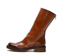 Felmini - Chaussures Femme - Tomber en amour avec CASTER D345 - Bottes Biker - Cuir Véritable - Marron - 40 EU Size