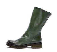 Felmini - Chaussures Femme - Tomber en amour avec CASTER D345 - Bottes Biker - Cuir Véritable - Vert - 38 EU Size