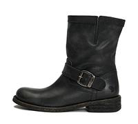 Felmini - Chaussures Femme - Tomber en amour avec GREDO 7176 - Bottes Cowboy & Biker - Cuir Véritable - Noir - 37