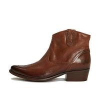 Felmini - Chaussures Femme - Tomber en Amour avec West B504 - Bottines à Fermeture éclair - Cuir Véritable - Marron - 39