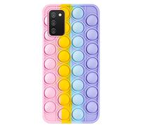 Felmyst Coque pour Samsung Galaxy S20 5G-Push Pop Bubble Fidget Toy Phone Case Rainbow Soft Silicone Anti Chute Full Shockproof Protection Shell Housse de Protection pour Filles Femmes Adultes
