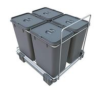FELOMODE ECOFIL PF02C Poubelle pour trier les déchets, base coulissante, 4 x 8 L, 34 x 46 x 31 cm