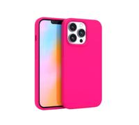 FELONY CASE - Coque pour iPhone 14 Pro Max - Coque de téléphone élégante en Silicone Rose Fluo - Compatible avec la Recharge sans Fil, Coque de Protection Antichoc à 360° pour Apple iPhone 14 Pro Max