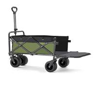Feloyal Chariot de transport pliable de 230 l avec grande capacité et hayon ouvert, charge maximale : 200 kg, avec roues tout terrain, cordes