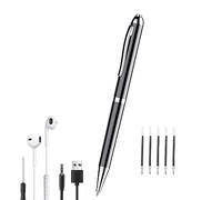 Feloyal Enregistreur Vocal Stylo 64 Go Professionnel avec Activation Vocale et Lecture MP3 - Mini Enregistreur pour Réunions, Interviews, Leçons