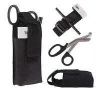 Feloyal Torniquete & Bolsa Tactico & EMT Tijeras Medicas Táctica Accesorios Kit de Emergencia de Caza y Senderismo, para Exteriores Emergencias Graves y el Control de la Pérdida de Sangre Senderismo