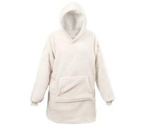 Felpa Con Cappuccio, 70x50x87cm, Design Natalizio, Bianco, Natale, Pile, Soffice, Caldo, Inverno, Regalo Multicolore