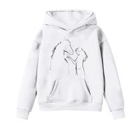 Felpa con cappuccio per bambini con stampa di cavallo, maniche lunghe, cotone morbido, vestibilità comoda, regalo ideale per piccoli amanti degli animali dai 4 ai 9 anni (White, 13-14 Years)
