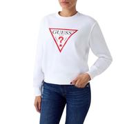 Guess Sweat-shirt Femme W2YQ16 KBA11 G011 - logo coton jeans - Rouge/Noir/Blanc - XS