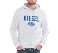 Felpa regular-fit in leggero jersey di cotone loopback, provvista di cappuccio e coulisse con terminali in metallo. il logo ‘diesel L