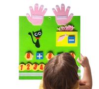 Felt Board for | Finger Numbers Counting Toy | Preschool Math Manipulatives for Early Education, Addition Subtraction Kindergarten Travel Game