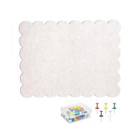 Felt Bulletin Board 16x24in - Scalloped Foldable Self-Adhesive Memo