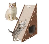 Felt Cat Scratcher, Triangular Vertical Integrated Scratcher 40x30x55cm, Non-Shedding Felt Scratching Pad, Wear-Resistant Kitten Climbing Mat for Playing, Gray