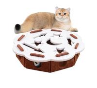 Felt Cat Scratching Box with Bell Balls - Interactive Puzzle & Nail File Scratcher | 12-inch Durable Hunting Simulation Toy | Cat Scratch Box - Indoor Floor Play Travel