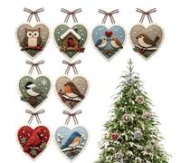 Felt Craft Kit Bird Embroidered - Pre-Cut Small Heart Funny Home Decor Felt