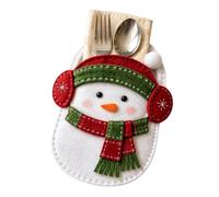 Felt Flatware Storage Pouch Christmas Silverware Holder Holiday | Tableware Craft Kit Holiday Silverware Pouch For Home Kitchen Indoor Apartment Dining