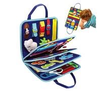 Felt Learning Board, Fine Motor Skills Sensory Educational Toy Kids, Interactive for Preschool Kindergarten Learning with Buttons Zippers Buckles and Shapes Travel Or Classroom Play